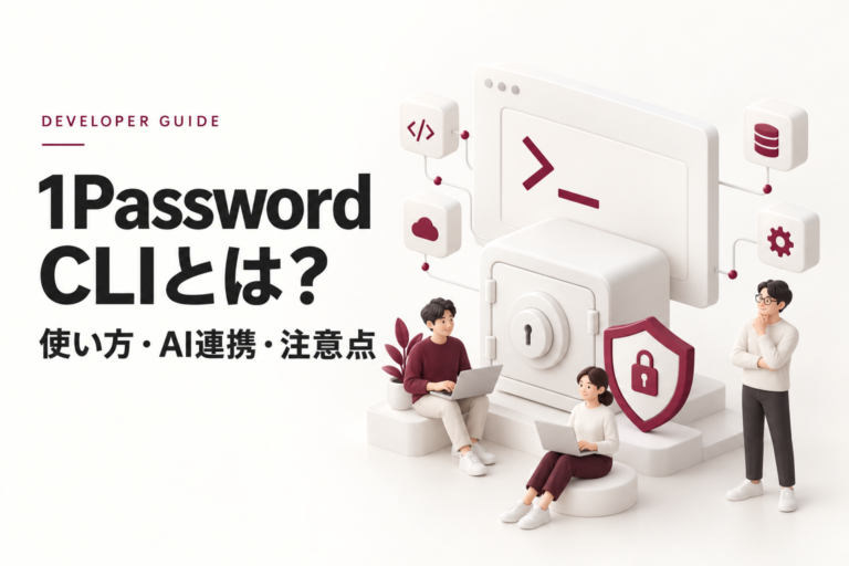 1Password CLIの使い方・AI連携・注意点を解説する記事のアイキャッチ